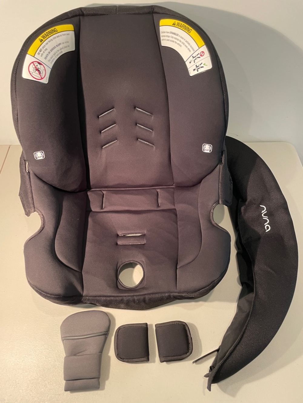 Nuna PIPA Infant Car Seat Cover Set + Canopy Black CF-02-001 Pads